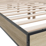 Bed frame without mattress sonoma oak 135x190 cm