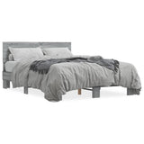 Cadre de lit sans matelas sonoma gris 135x190 cm