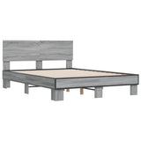 Cadre de lit sans matelas sonoma gris 135x190 cm