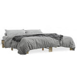 Bed frame without mattress sonoma oak 200x200 cm