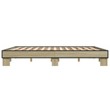 Bed frame without mattress sonoma oak 200x200 cm