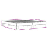 Bed frame without mattress sonoma oak 200x200 cm