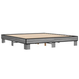 Cadre de lit sans matelas sonoma gris 200x200 cm