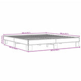 Cadre de lit sans matelas sonoma gris 200x200 cm