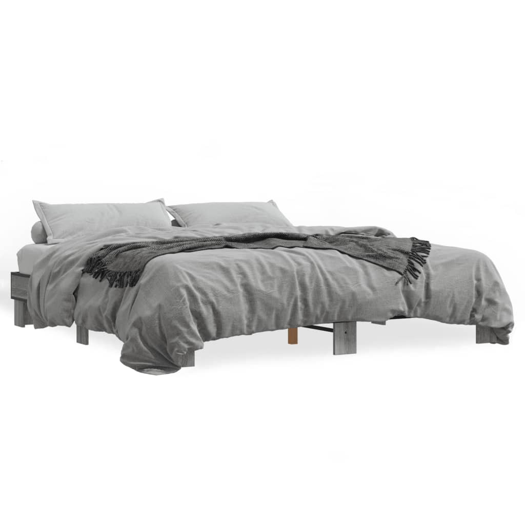 Cadre de lit sans matelas sonoma gris 180x200 cm