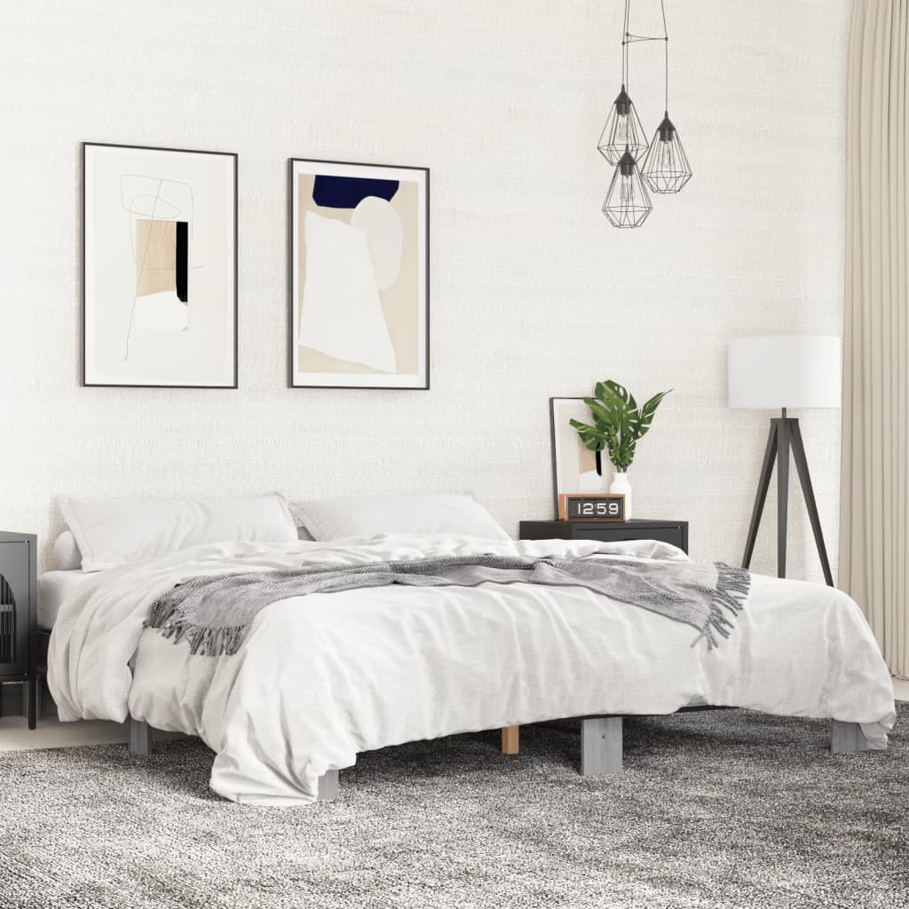 Cadre de lit sans matelas sonoma gris 180x200 cm