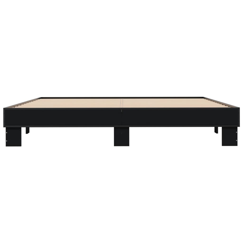 Bed frame without mattress black 160x200 cm