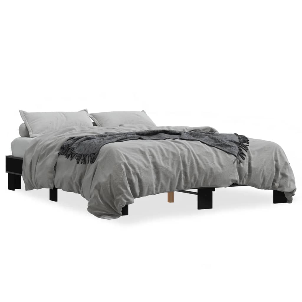 Bed frame without mattress black 150x200 cm