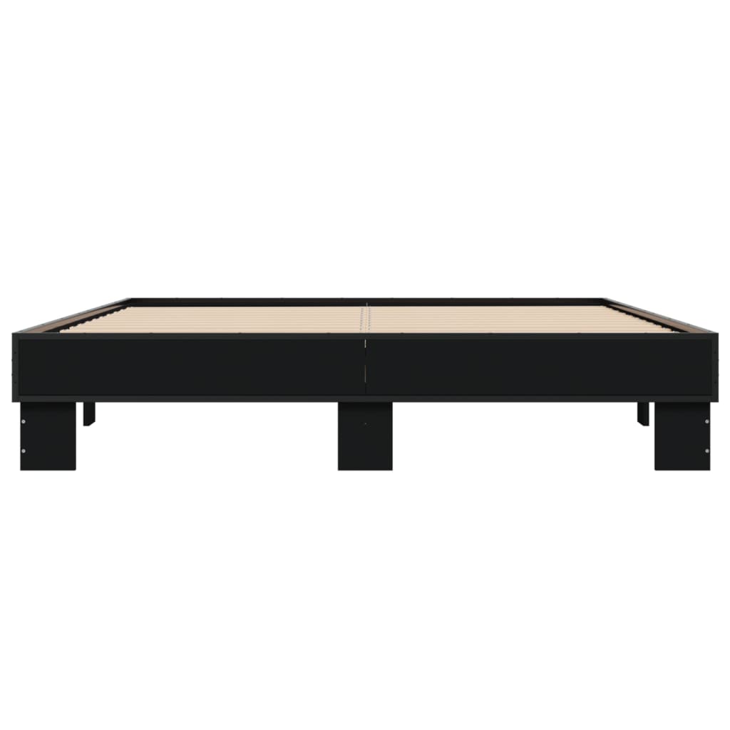 Bed frame without mattress black 150x200 cm