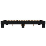 Bed frame without mattress black 150x200 cm