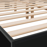 Bed frame without mattress black 150x200 cm