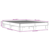 Cadre de lit sans matelas sonoma gris 150x200 cm