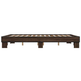 Cadre de lit sans matelas chêne marron 150x200 cm