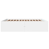 Cadre de lit sans matelas blanc 200x200 cm