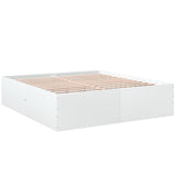 Cadre de lit sans matelas blanc 200x200 cm