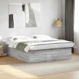 Cadre de lit sans matelas sonoma gris 180x200 cm