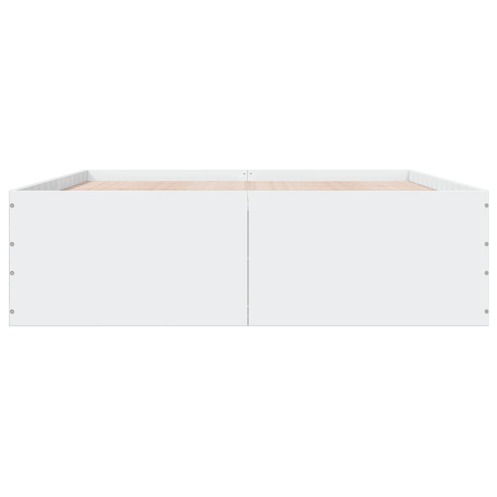 Cadre de lit sans matelas blanc 150x200 cm