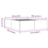 Cadre de lit sans matelas blanc 150x200 cm