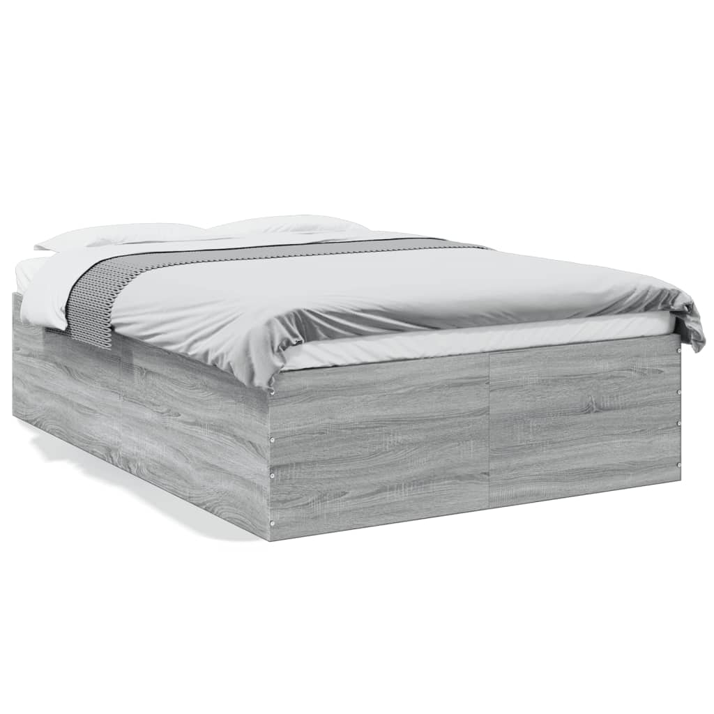 Cadre de lit sans matelas sonoma gris 120x200 cm