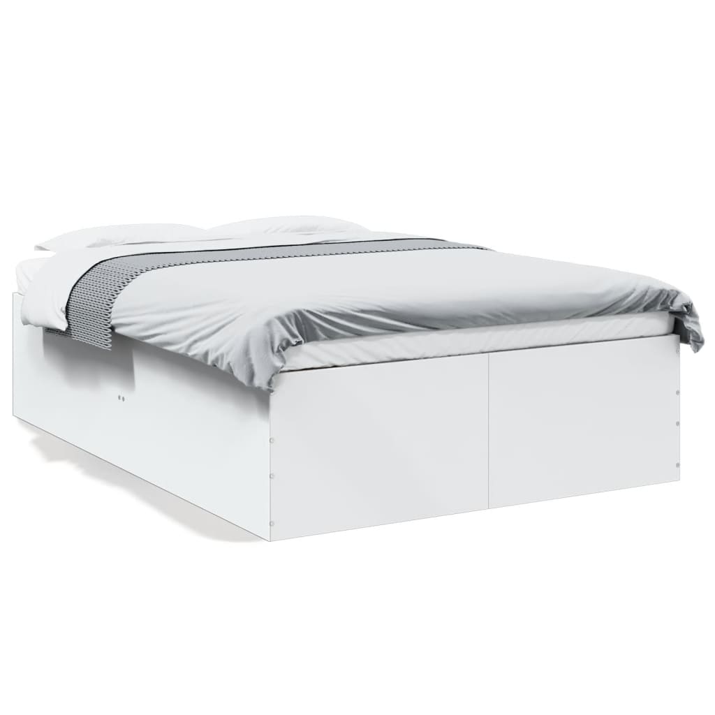 Cadre de lit sans matelas blanc 140x190 cm