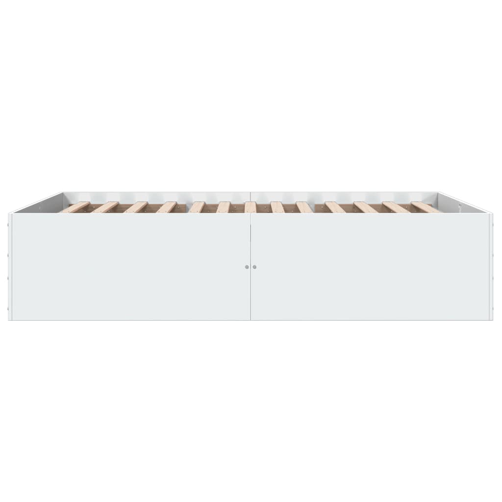 Cadre de lit sans matelas blanc 140x190 cm