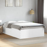 Cadre de lit sans matelas blanc 140x190 cm