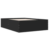 Cadre de lit sans matelas noir 140x190 cm