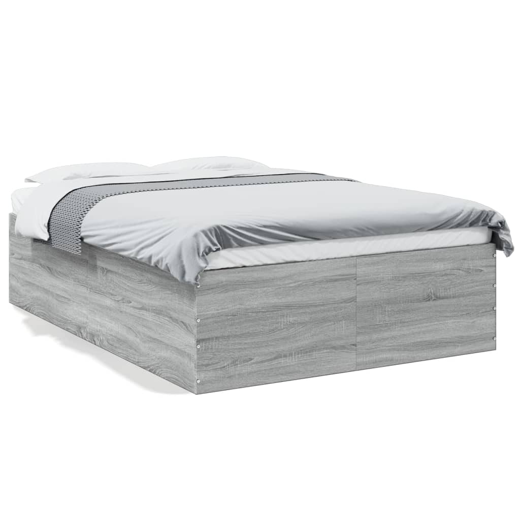 Cadre de lit sans matelas sonoma gris 140x190 cm