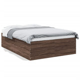 Cadre de lit sans matelas chêne marron 140x190 cm