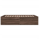 Cadre de lit sans matelas chêne marron 140x190 cm