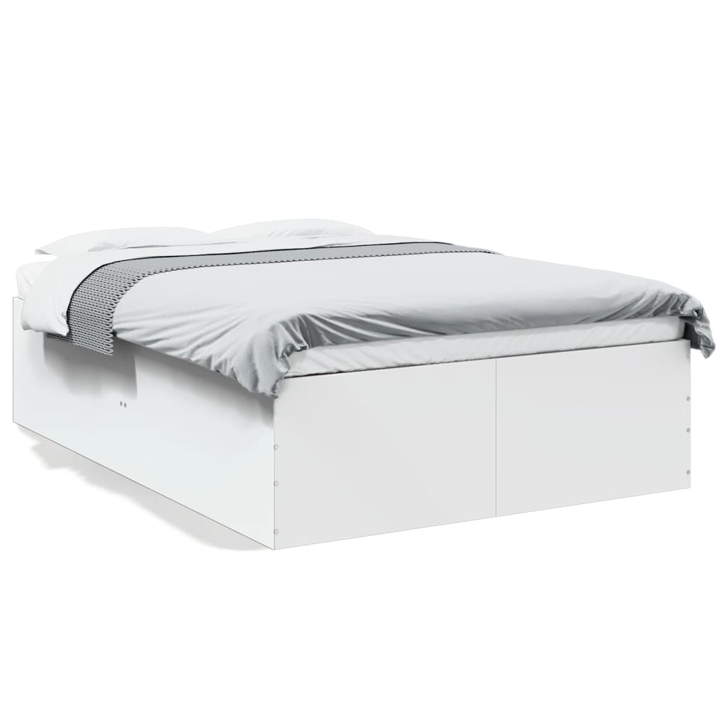 Cadre de lit sans matelas blanc 135x190 cm