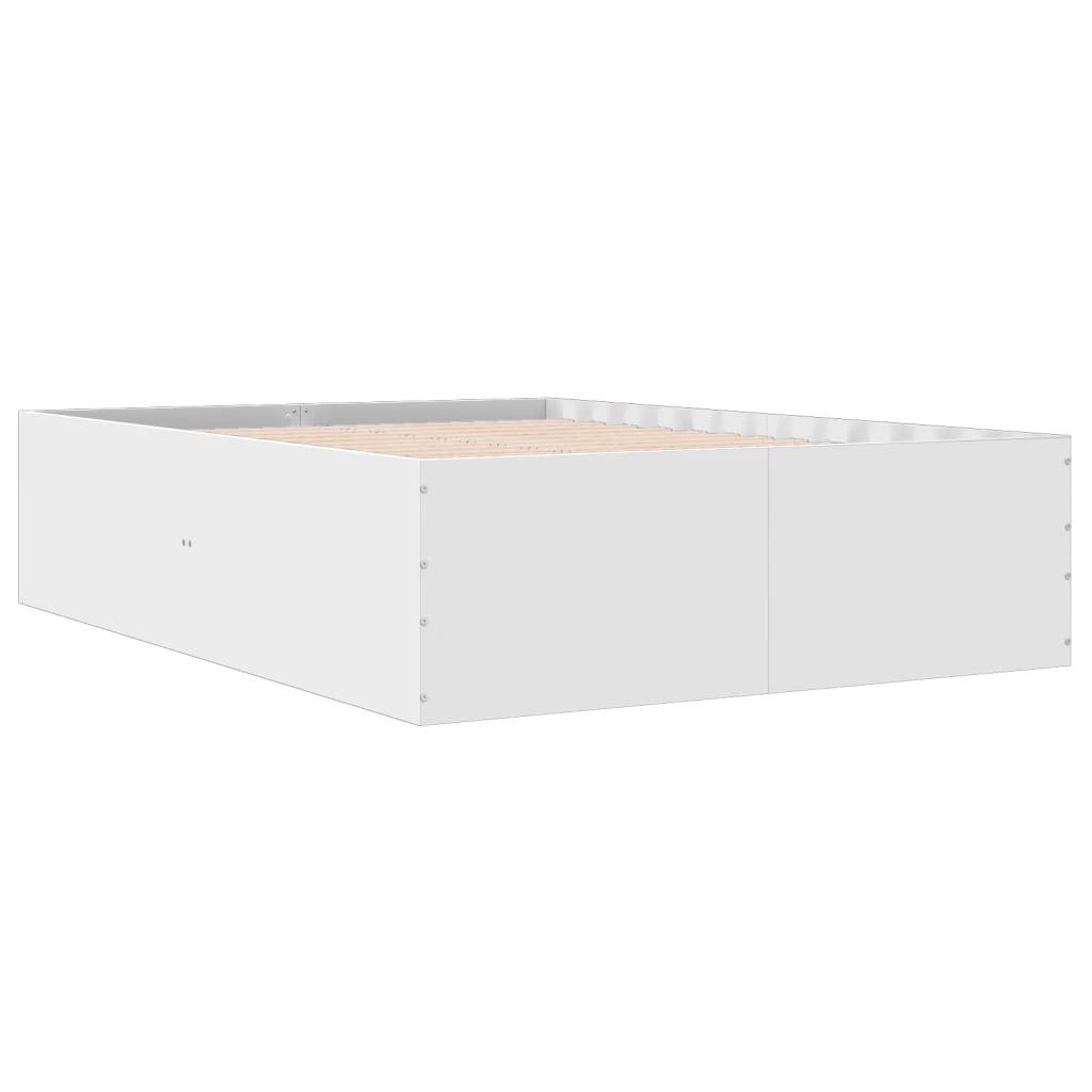 Cadre de lit sans matelas blanc 135x190 cm