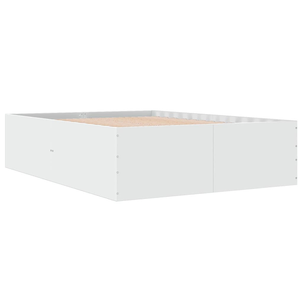 Cadre de lit sans matelas blanc 120x190 cm