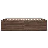 Cadre de lit sans matelas chêne marron 120x190 cm