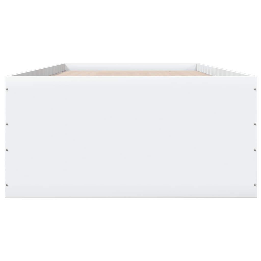 Cadre de lit sans matelas blanc 100x200 cm