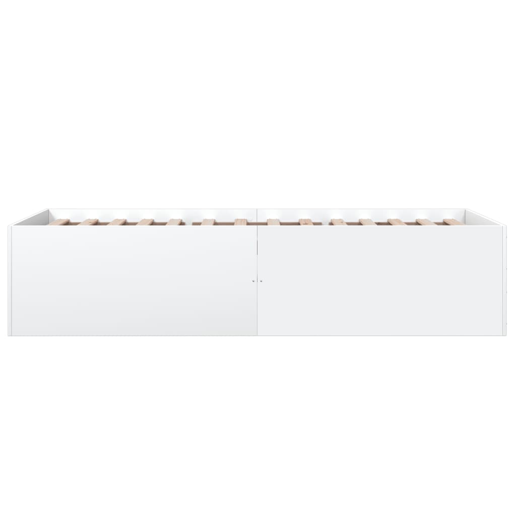 Cadre de lit sans matelas blanc 100x200 cm