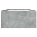 Bed frame without mattress concrete gray 100x200 cm