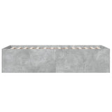 Bed frame without mattress concrete gray 100x200 cm