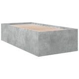 Bed frame without mattress concrete gray 100x200 cm