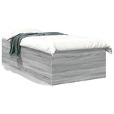 Cadre de lit sans matelas sonoma gris 100x200 cm