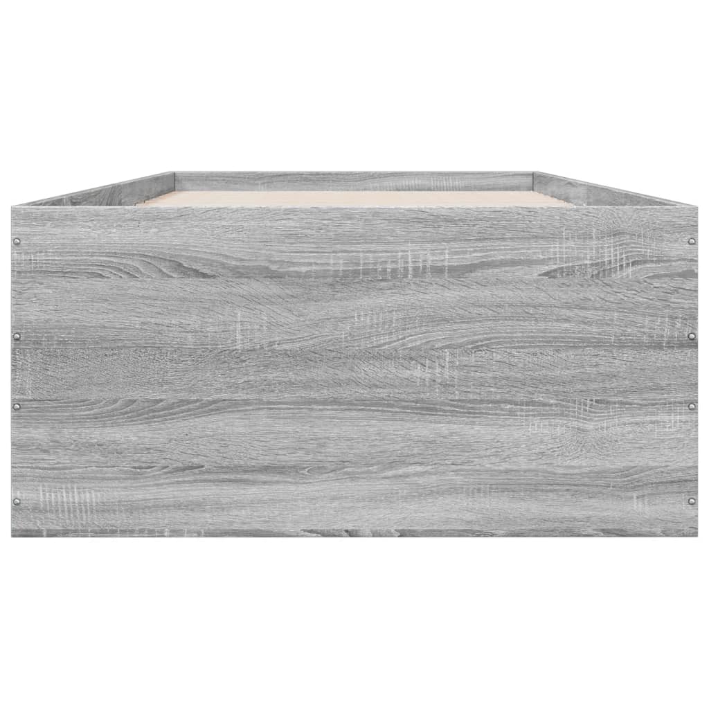 Cadre de lit sans matelas sonoma gris 100x200 cm