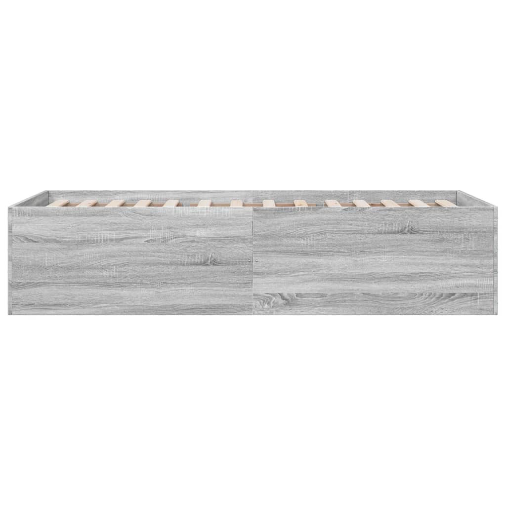 Cadre de lit sans matelas sonoma gris 100x200 cm