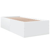 Cadre de lit sans matelas blanc 90x200 cm