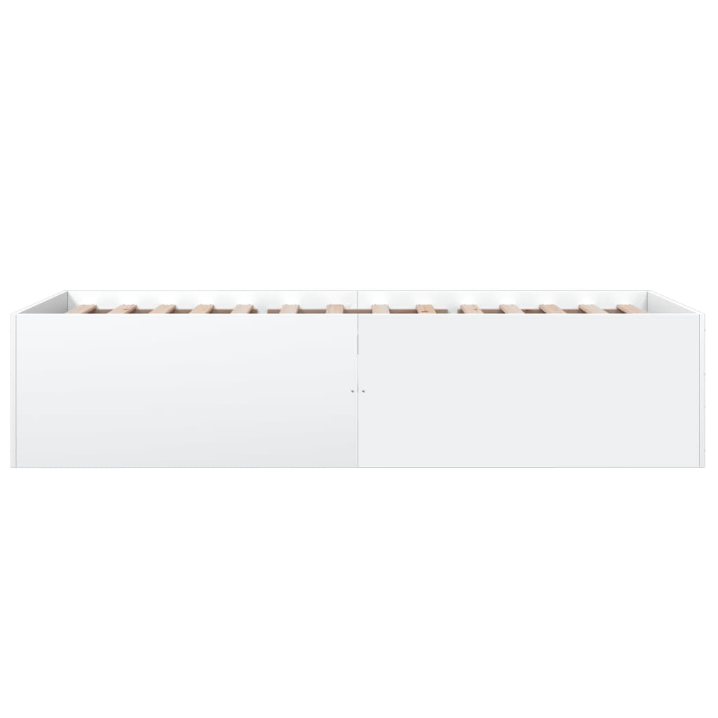 Cadre de lit sans matelas blanc 90x200 cm