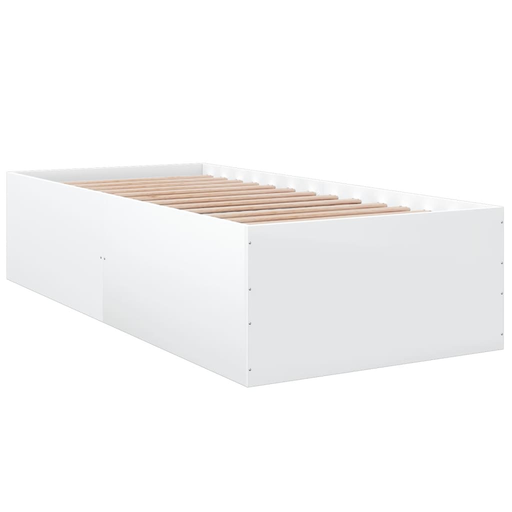 Cadre de lit sans matelas blanc 90x200 cm