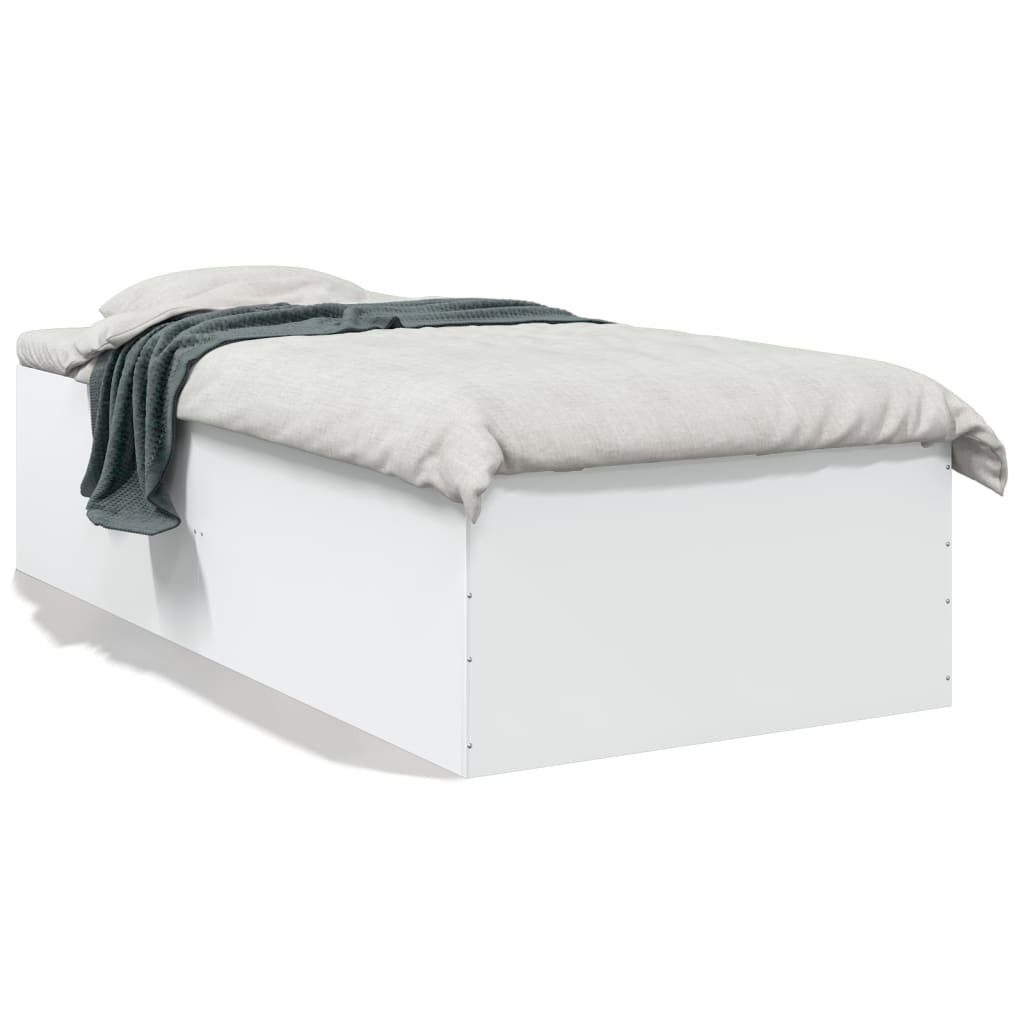 Cadre de lit sans matelas blanc 90x190 cm