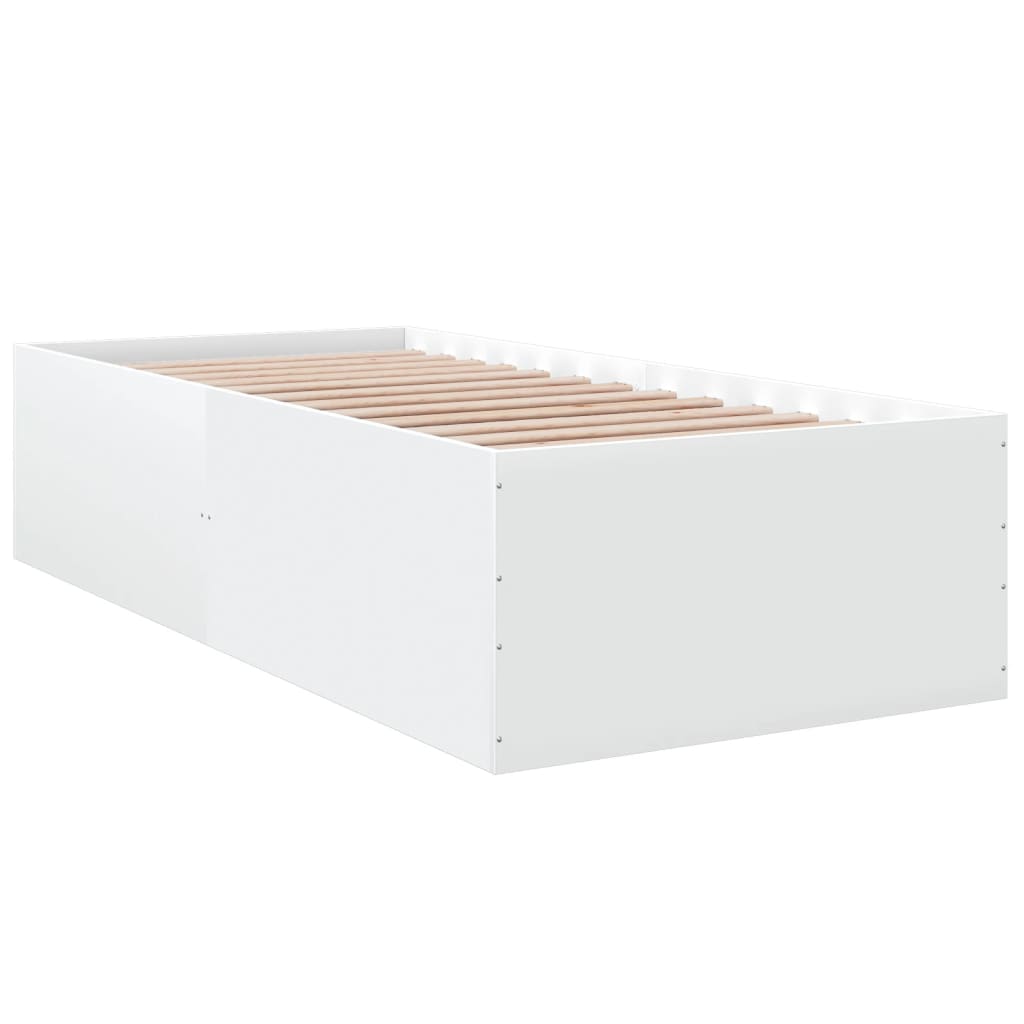 Cadre de lit sans matelas blanc 90x190 cm