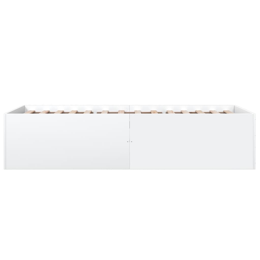 Cadre de lit sans matelas blanc 90x190 cm