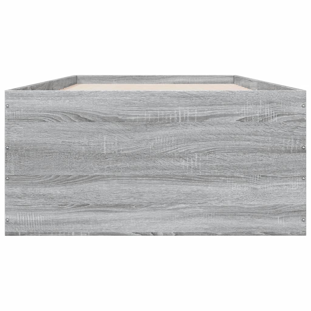 Cadre de lit sans matelas sonoma gris 90x190 cm