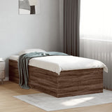 Cadre de lit sans matelas chêne marron 90x190 cm